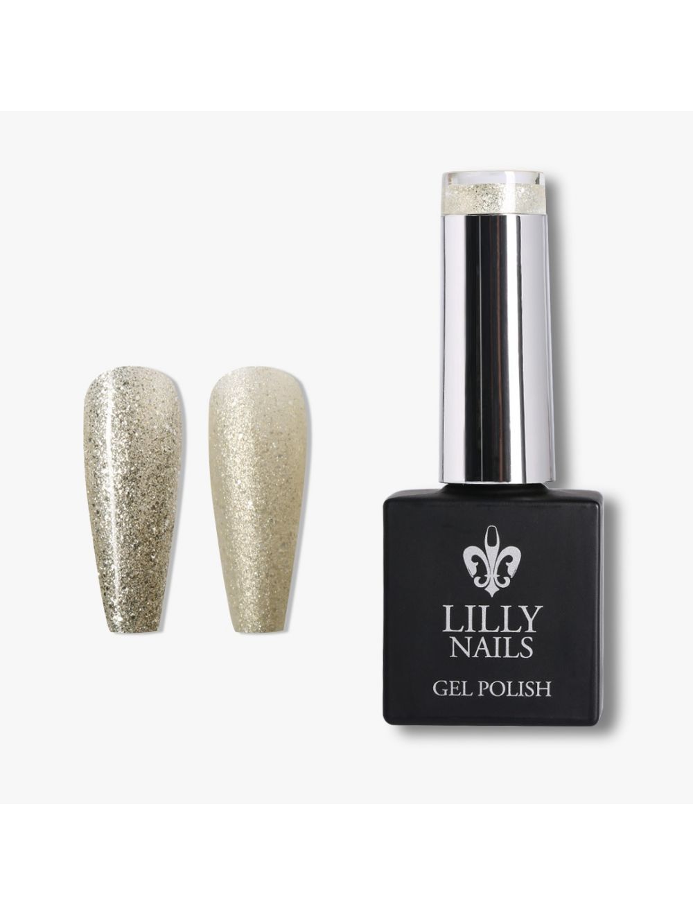 Gel Polish Silver Sparkle 10ml