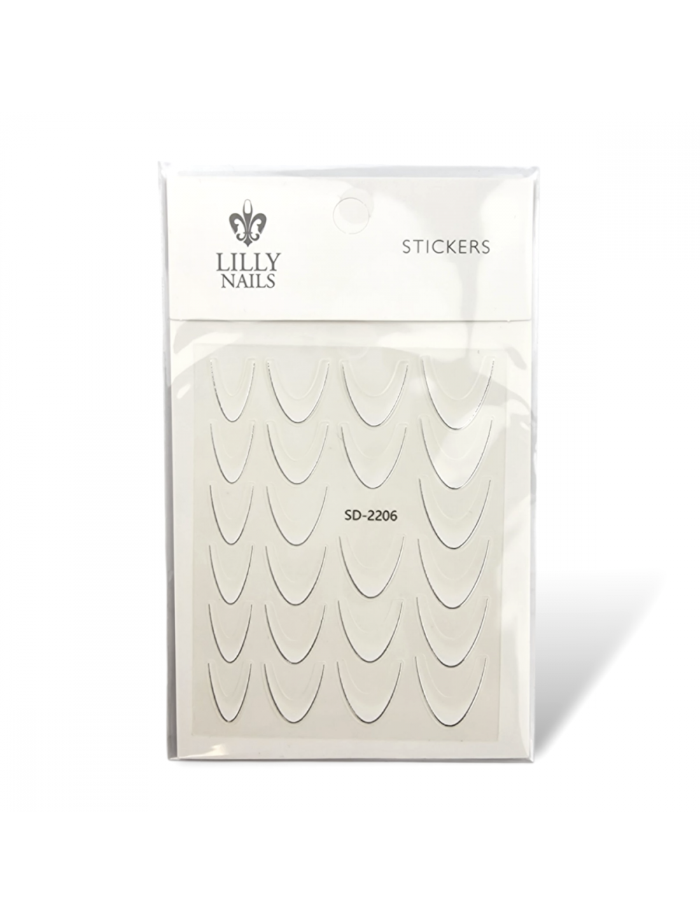 French Stickers White/Silver