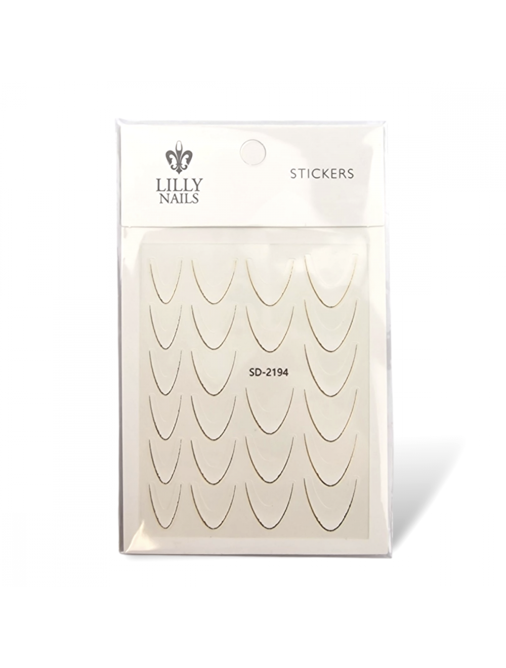 French Stickers White/Gold