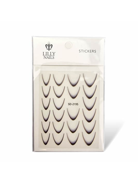 French Stickers Black/Gold